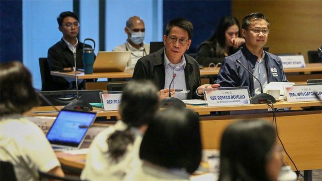 Pasig Cong. Roman Romulo and Sen. Sherwin Gatchalian during one of the meetings of the Second Congressional Commission on Education (EDCOM 2)